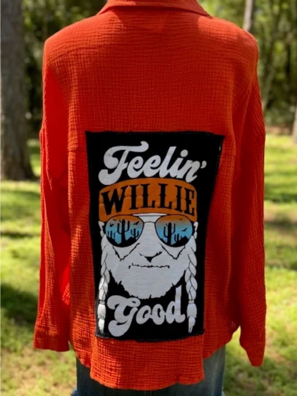Upcycled Willie Nelson Shirt